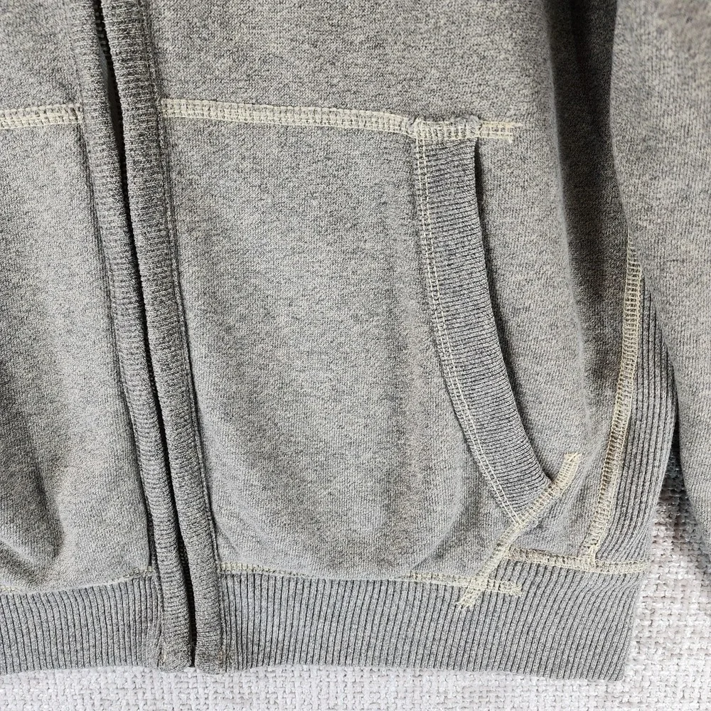 American Eagle Outfitters Hoodie Mens M Gray Full Zip Fleece Vintage‎ 1977